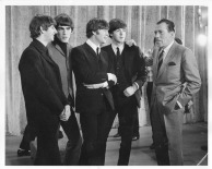 Beatles - Ed Sullivan & Beatles discuass - Ed Sullivan Show - C 1964 CBS Photography